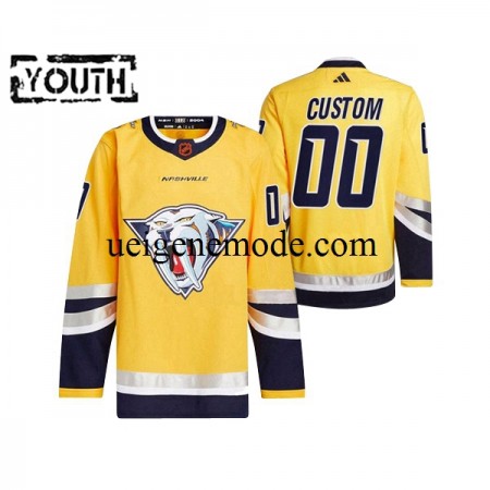 Kinder Nashville Predators CUSTOM Eishockey Trikot Adidas 2022-2023 Reverse Retro Gelb Authentic